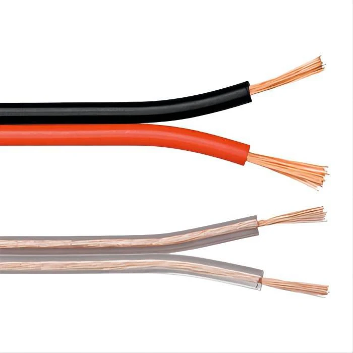 Red And Black Flat Loud Speaker Cable