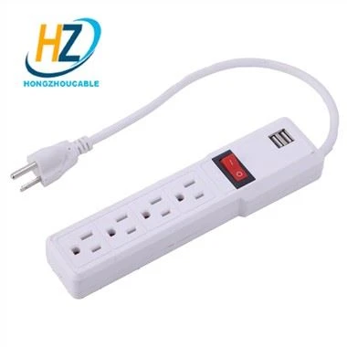 4-ปลั๊กไฟป้องกันไฟกระชากเต้าเสียบพร้อม USB