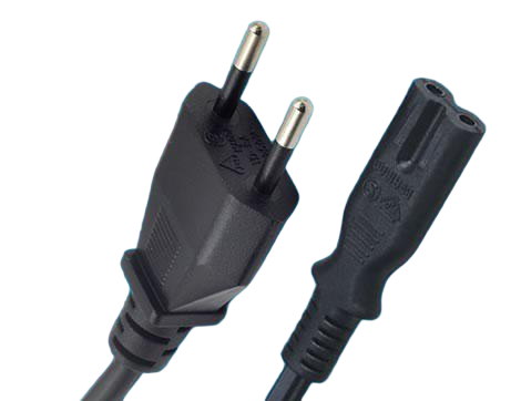 Israel Power Cords, SI-32 Plug To IEC 60320 C7 Connector, Type C, 2 Poles Plug, SII Certified Israel Power Cords, SI-32 Plug To IEC 60320 C7 Connector, Type C, 2 Poles Plug, SII Certified